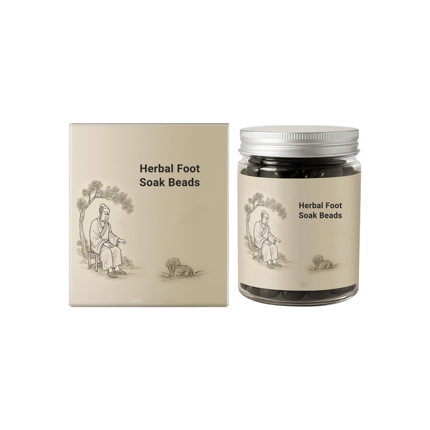 Perles effervescentes pour bain de pieds aux herbes