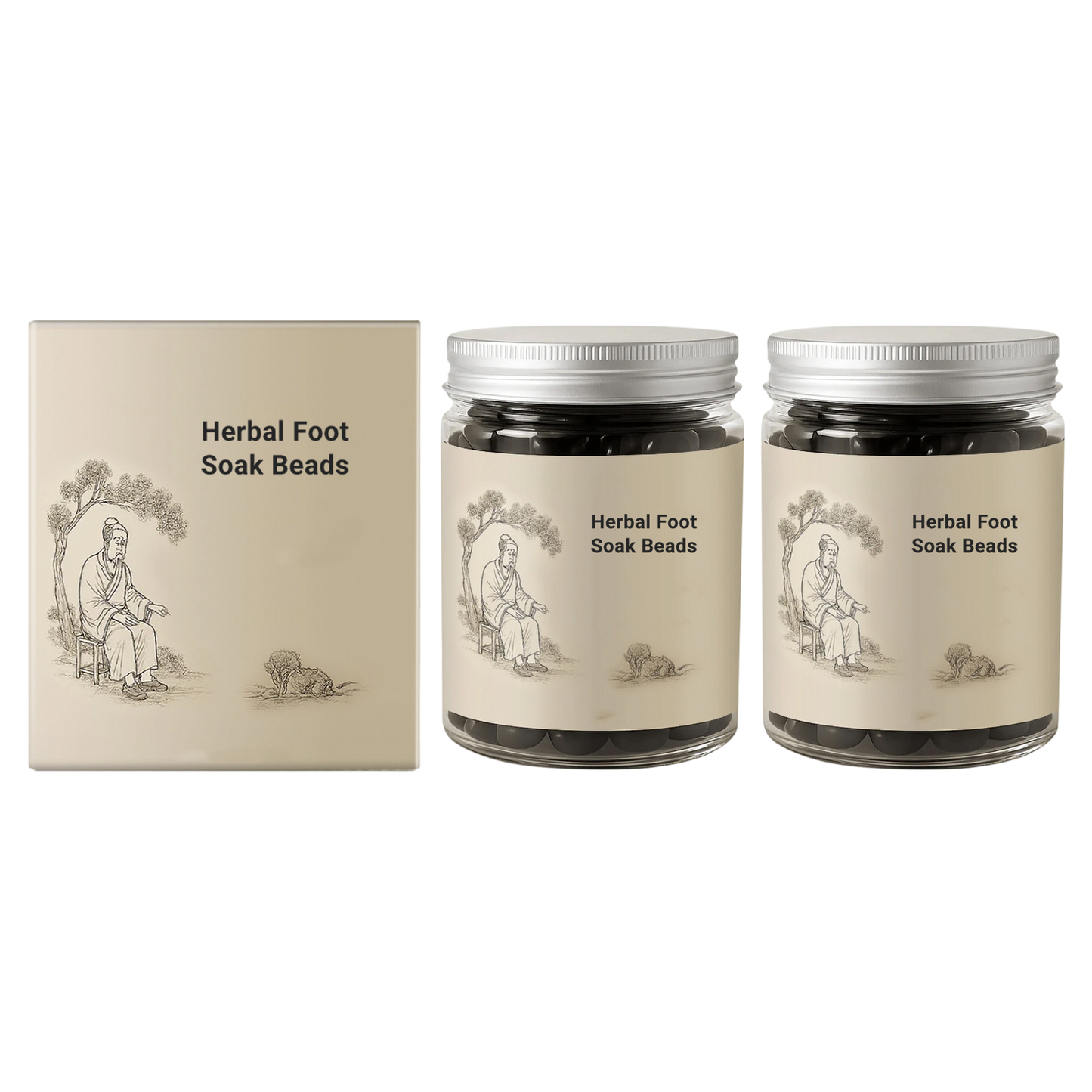 Perles effervescentes pour bain de pieds aux herbes