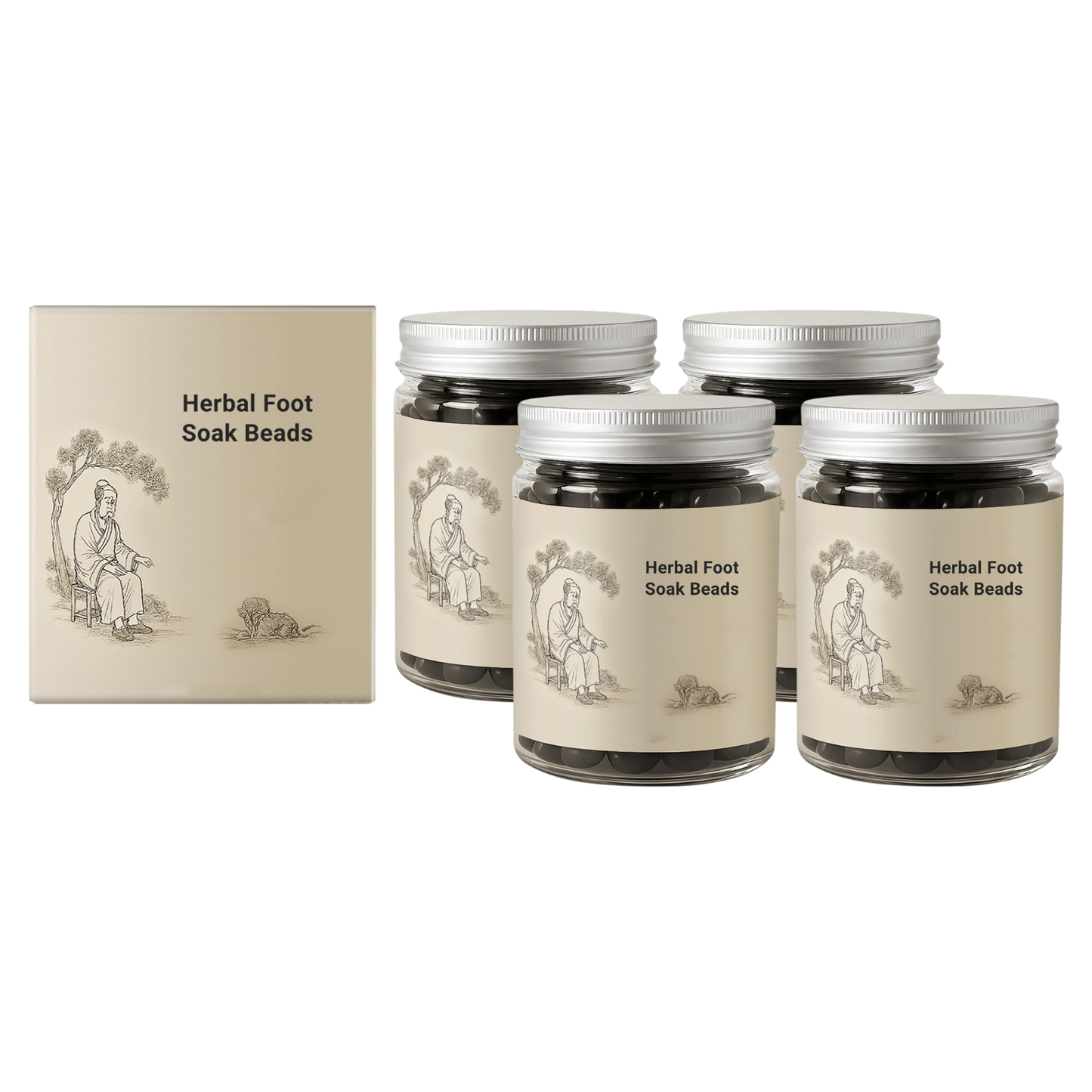 Perles effervescentes pour bain de pieds aux herbes