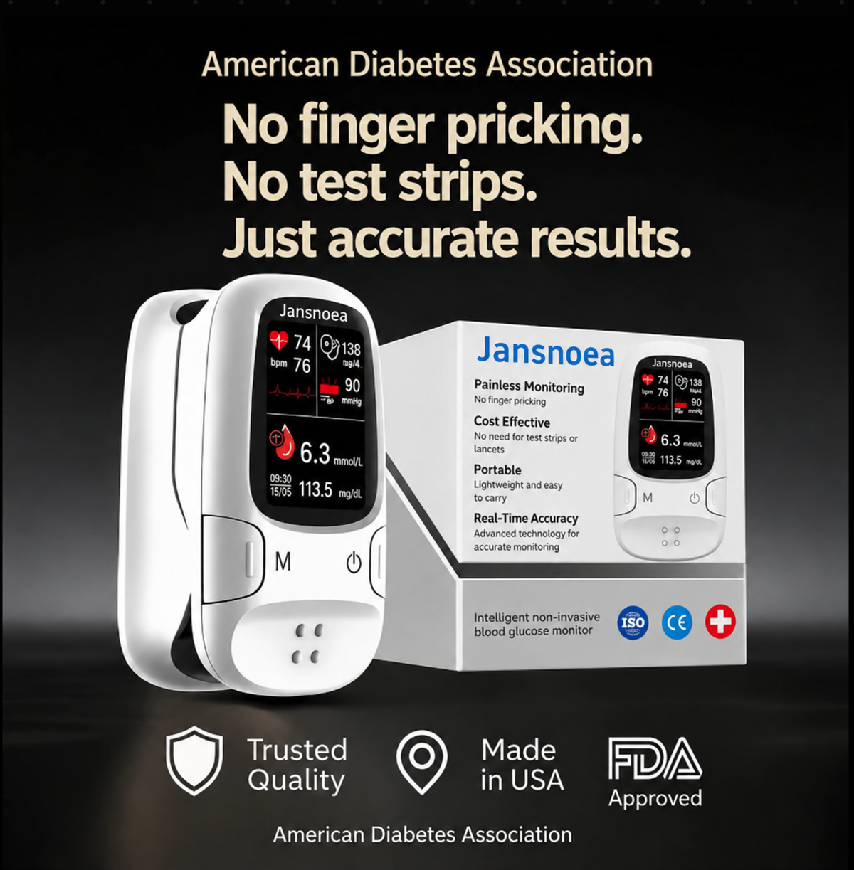 Jansnoea™ Introduces the newly launched non-invasive smart blood glucose meter🔥