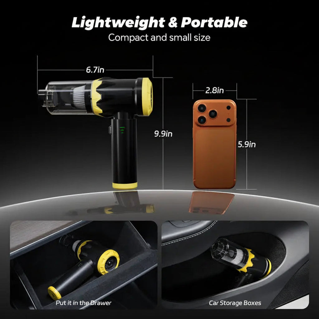G2 Car Vacuum: 20000Pa Powerful Cordless 4-in-1 Mini Cleaner