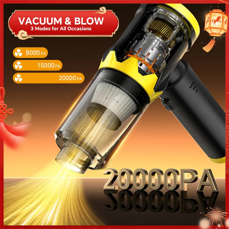 G2 Car Vacuum: 20000Pa Powerful Cordless 4-in-1 Mini Cleaner