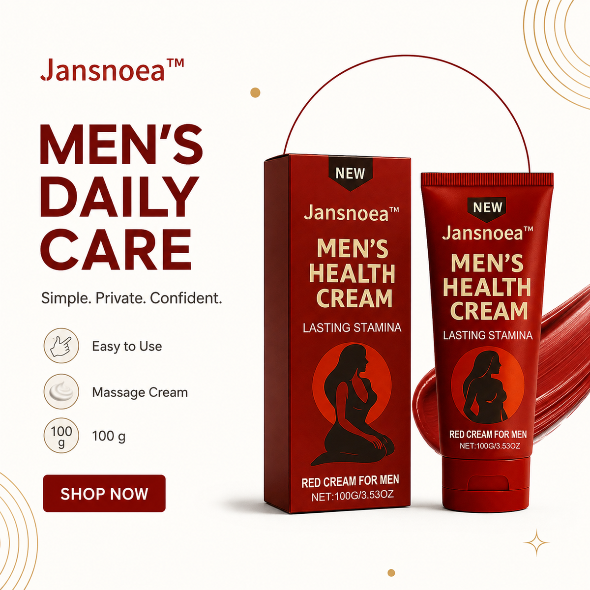 Men's Cream | Increases penis size several times over with just one use